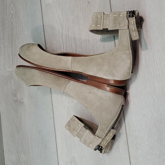 Frye Womens Carson Ankle Ballet  Suede Zip Back Loafer Slip on flats shoes - Picture 10 of 14